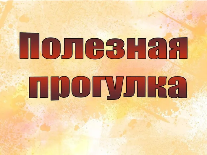 АФИША ПРОГРАММЫ «ПОЛЕЗНАЯ ПРОГУЛКА»